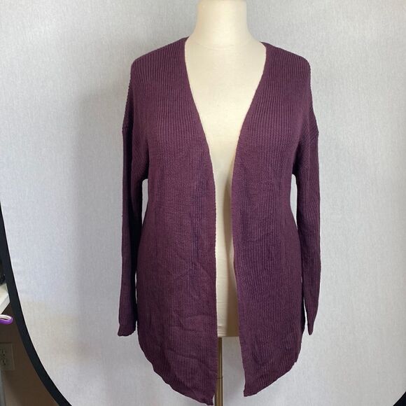 Lane Bryant Women’s Size 14 / 16 open Front Cardigan. Burgundy. New! - Picture 1 of 8